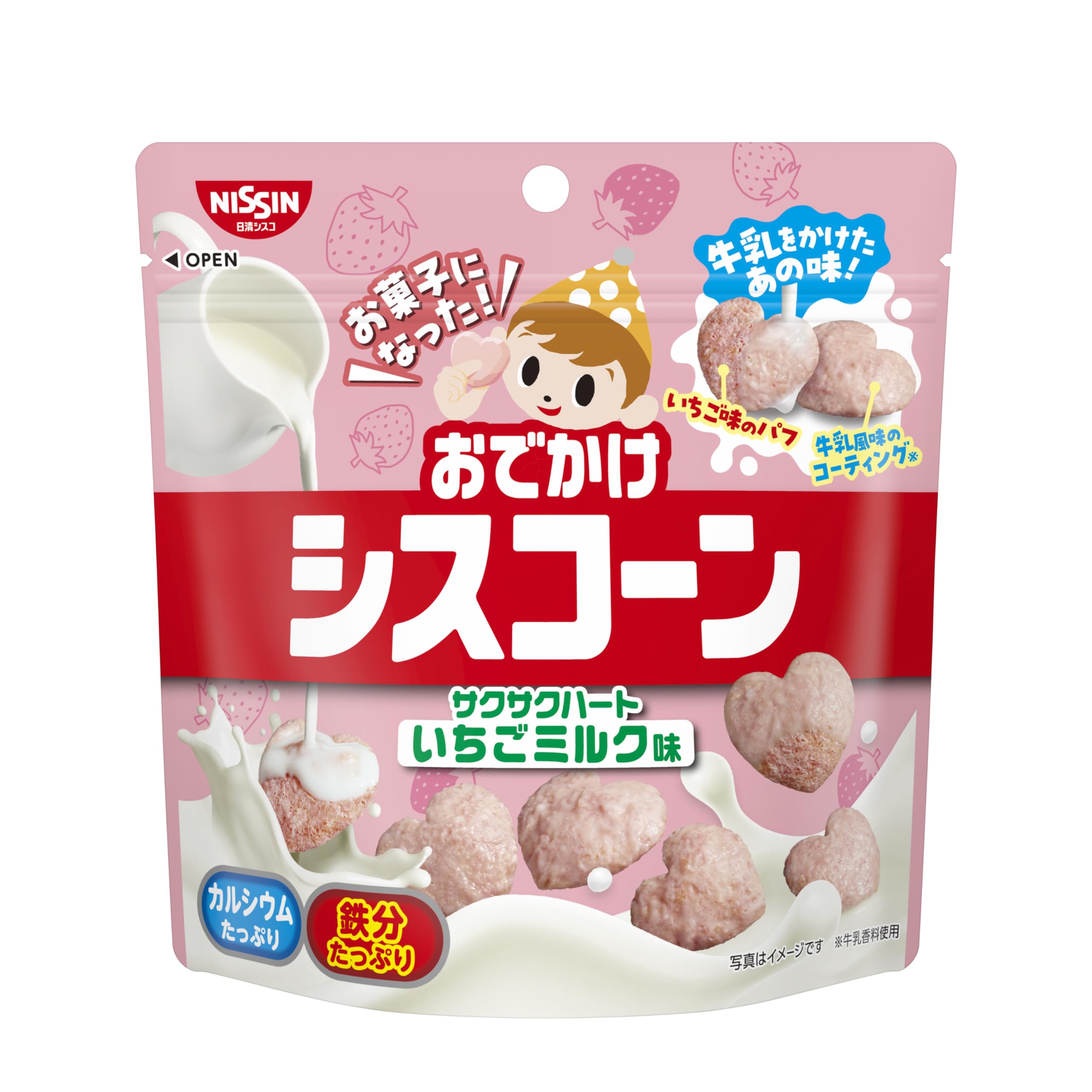 Amazon | 日清シスコ おでかけシスコーン サクサクハート いちごミルク